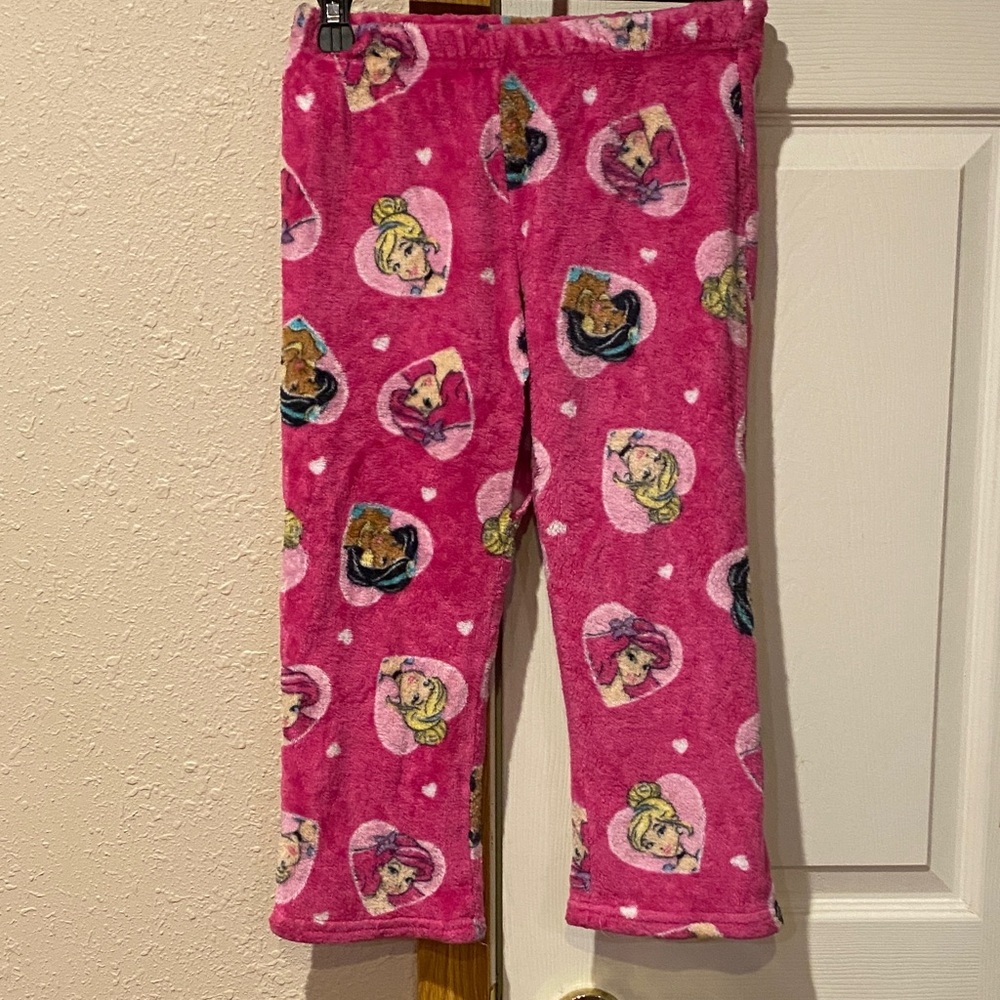 Disney Pink Heart Princess Pajama Bottoms